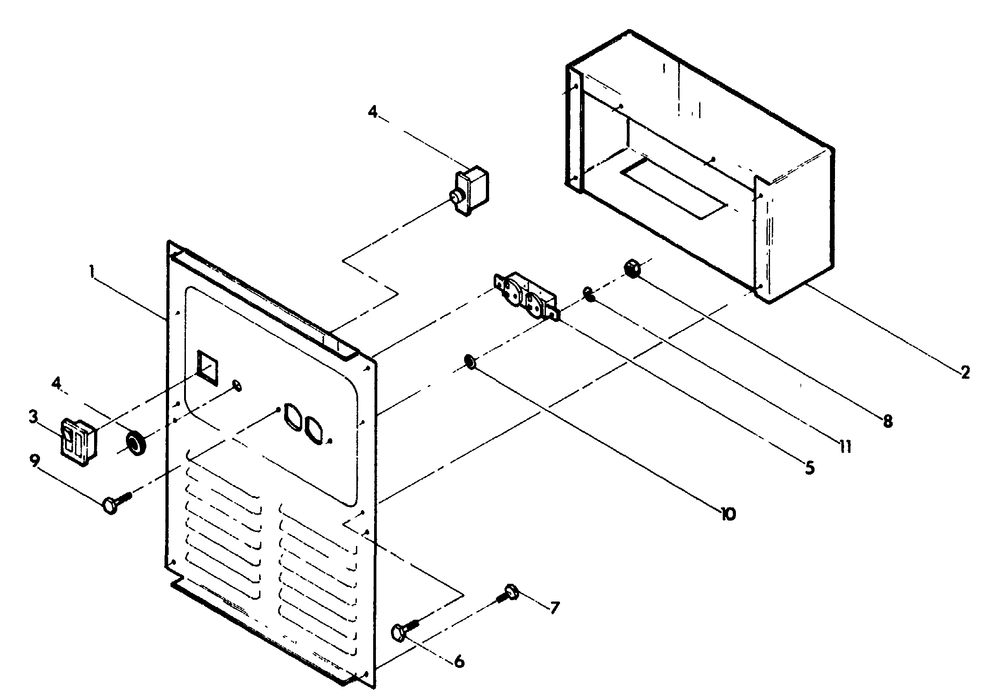 Receptacle Panel Diagram and Parts List for 8921-0-5W263  Briggs and Stratton Generator